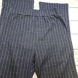 Urban Outfitters Flare Striped High Rise Pull-On Knit Blue Pants Women's Size S